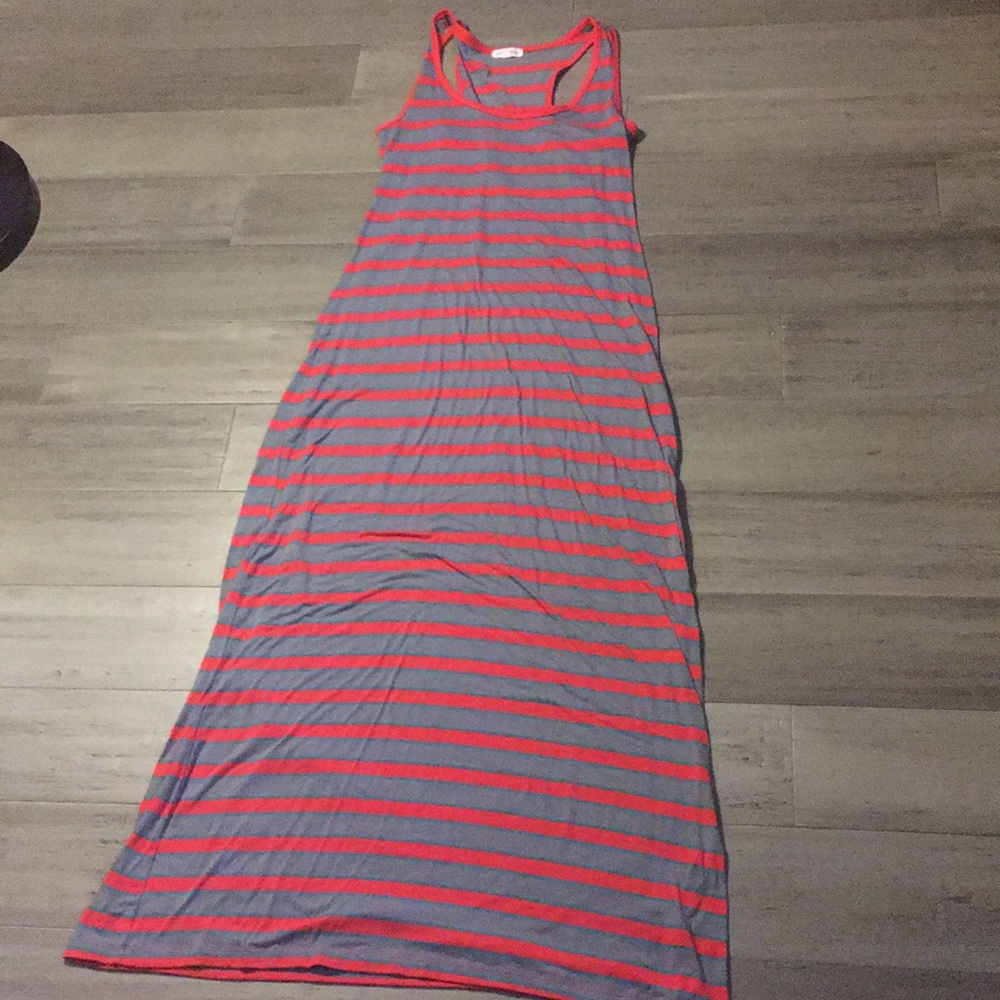 Striped summer maxi dress